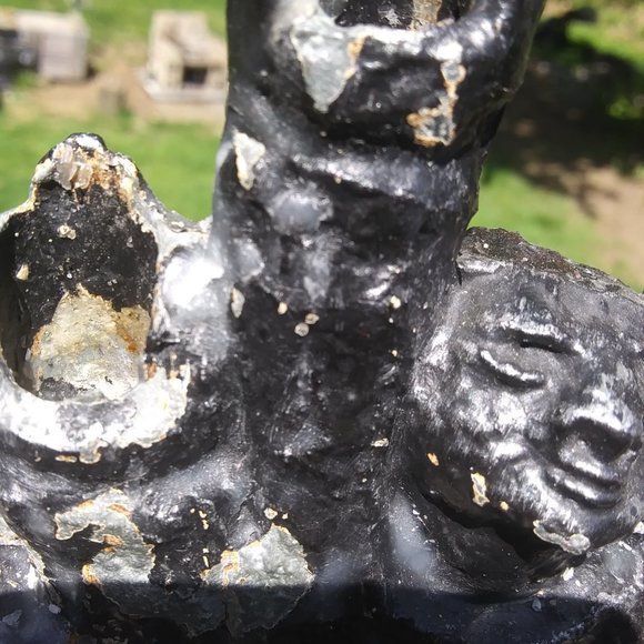 Vintage Brutalist Menorah hanukiah Ellen Lord Maccabees Cast Metal FLAWS - Picture 13 of 16